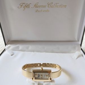 Fifth Avenue Collection Gold Quartz watch.